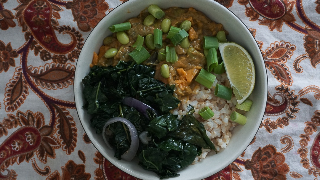 edamame eggplant curry