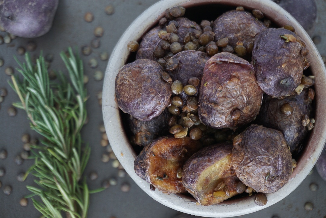 potato and lentil salad