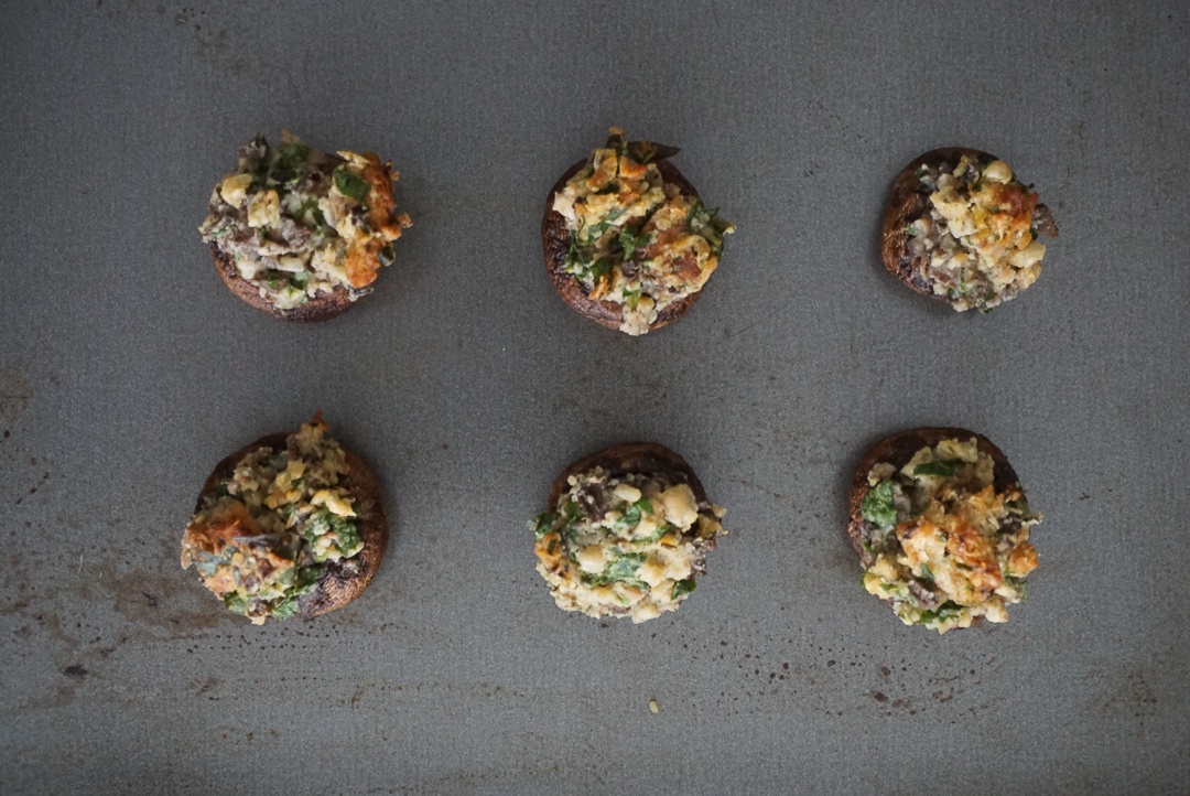 plant based stuffed mushrooms