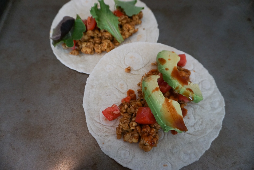 tempeh tacos with avocado