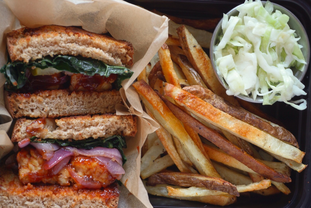 Tempeh Vegan Barbecue Sandwich