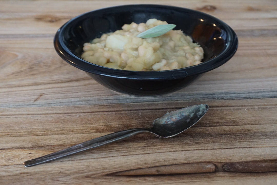white bean potato stew with sage