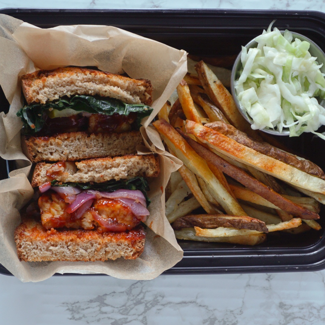 Tempeh Vegan Barbecue Sandwich